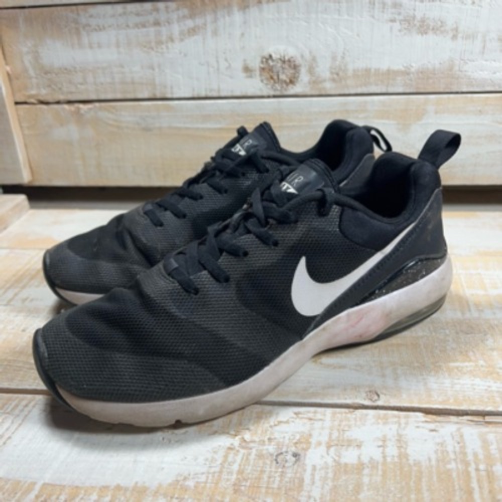 Nike Womens Air Max Siren Running Shoes Black White 749510-004 Lace Up Mesh 8.5M